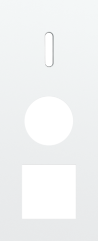 Drievoudige afdekplaat, verticaal 60 mm centerafstand, voor