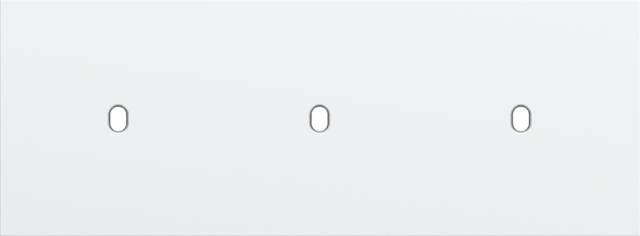 Drievoudige afdekplaat, horizontaal 71 mm centerafstand,voor