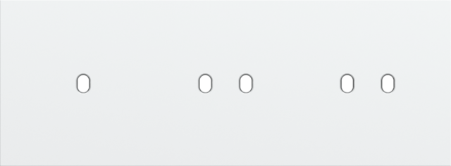 Drievoudige afdekplaat, horizontaal 71 mm centerafstand,voor