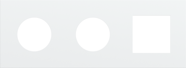 Drievoudige afdekplaat, horizontaal 71 mm centerafstand,voor