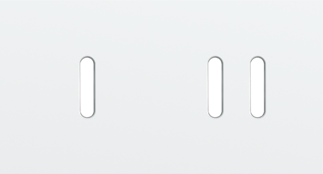 Tweevoudige afdekplaat, horizontaal 71 mm centerafstand, voo