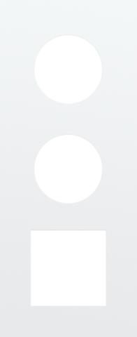 Drievoudige afdekplaat, verticaal 60 mm centerafstand, voor