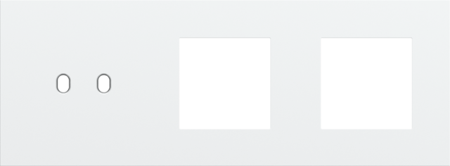 Drievoudige afdekplaat, horizontaal 71 mm centerafstand,voor