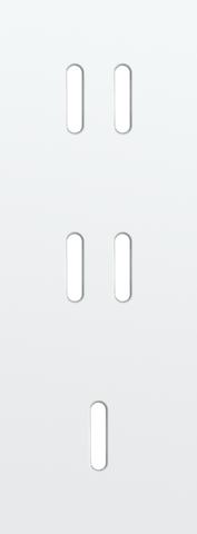 Drievoudige afdekplaat, verticaal 71 mm centerafstand, voor