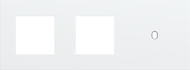 Drievoudige afdekplaat, horizontaal 71 mm centerafstand,voor