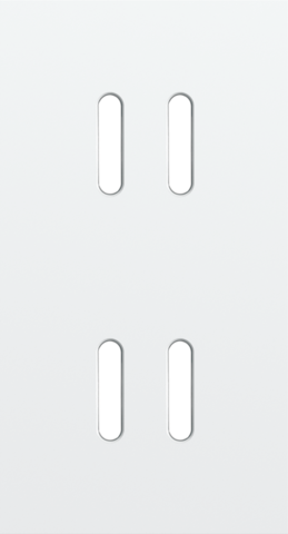 Tweevoudige afdekplaat, verticaal 71 mm centerafstand, voor