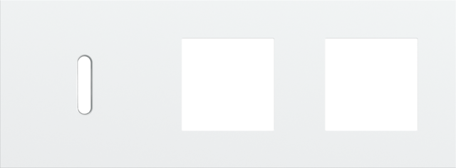 Drievoudige afdekplaat, horizontaal 71 mm centerafstand,voor