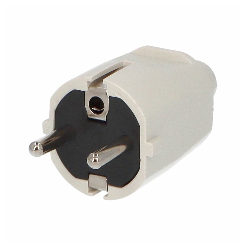 Stekker PVC 2Pol +A 10/16A Wit IP20