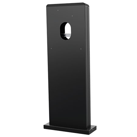 RVS zuil voor 2x AMTRON Twincharge zwart