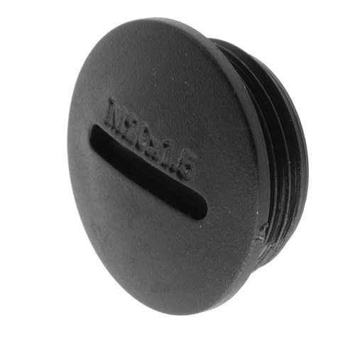 PVC stop - metrisch M20 - zwart