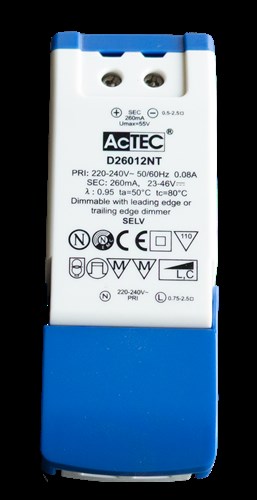 Driver Phase Dimming 250mA 9W 36V voor 1xAR111