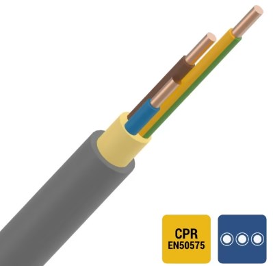 XVB ins.kabel 1kV Cca s3d2a3 gr3G2,5mm² grijs - 100m