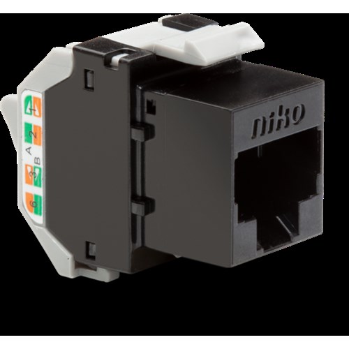 Onafgeschermde RJ45-connector UTP Cat. 6, klaar voor PoE++,