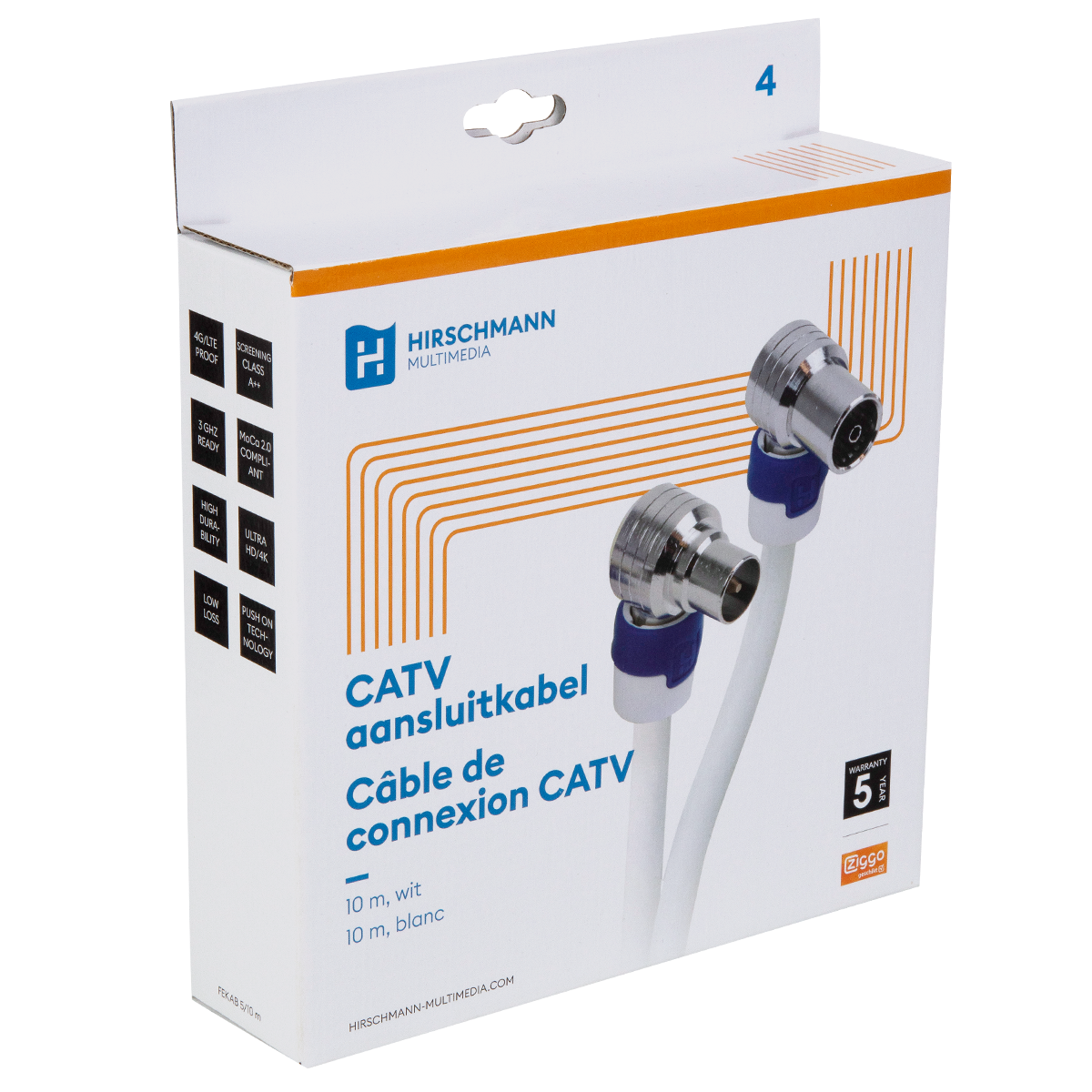 Aansluitkabel IEC 10m 4G proof