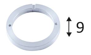 RONDE BASIS Geborsteld aluminium