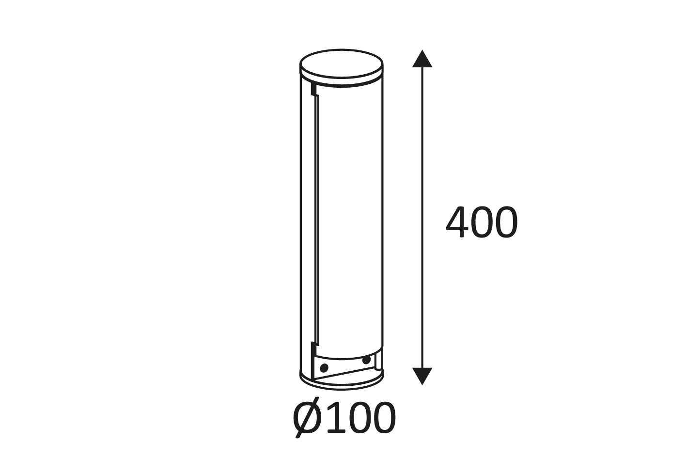 Indigo OU46324: Tuinpaaltje antraciet gegoten aluminium met 2 stopcontacten 16A 2P+A - Image 2