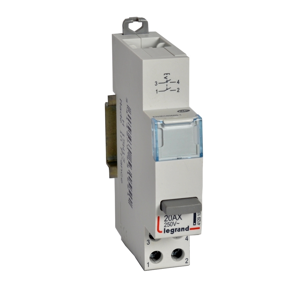 CX³ druk. schak. 2NO 20A 250V enkele functie - 1 module