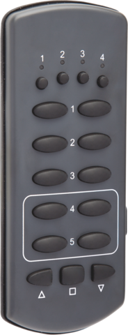 Afstandsbediening met 4 kanalen en 13 bedieningsknoppen