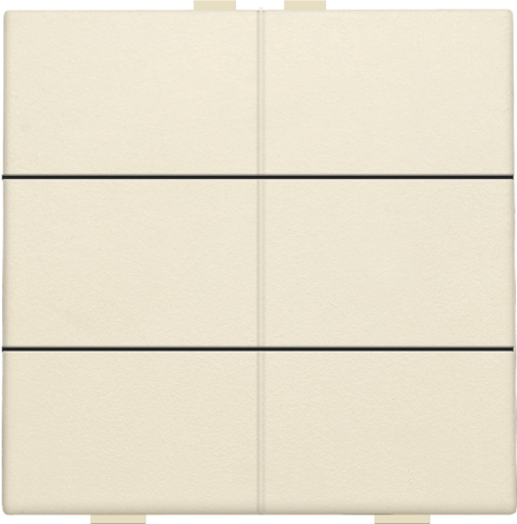 Zesvoudige drukknop voor Niko Home Control, cream