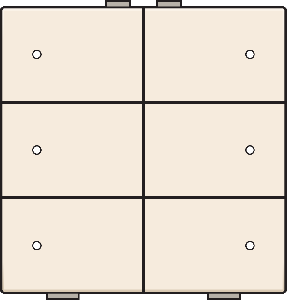 Niko 100-52206: Zesvoudige drukknop met leds en comfortsensoren voor Niko Home Control, cream - Image 2