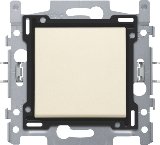 Tweepolige schakelaar, sokkel, insteekklemmen en afwerkingss