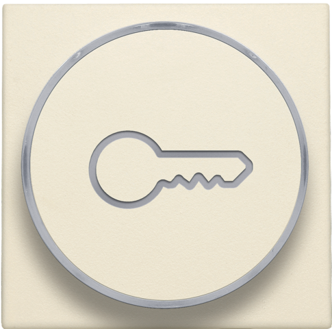 Afwerkingsset met doorschijnende ring met sleutelsymbool voo