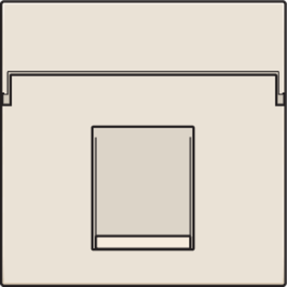 Niko 100-65100: Centraalplaat data 1x RJ, cream - Image 2