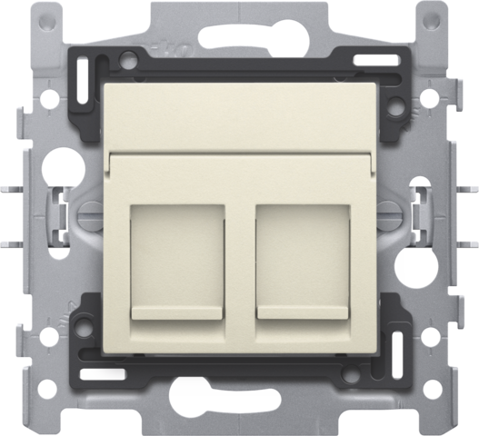 2 RJ45-aansluitingen STP Cat. 6A, klaar voor PoE++, vlakke u