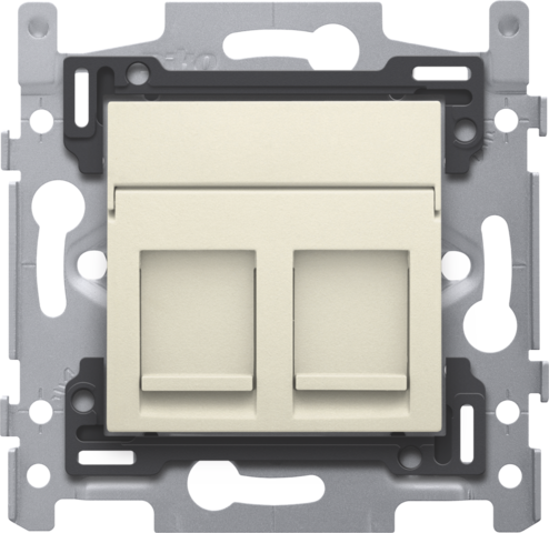 2 RJ45-aansluitingen STP Cat. 6A, klaar voor PoE++, vlakke u