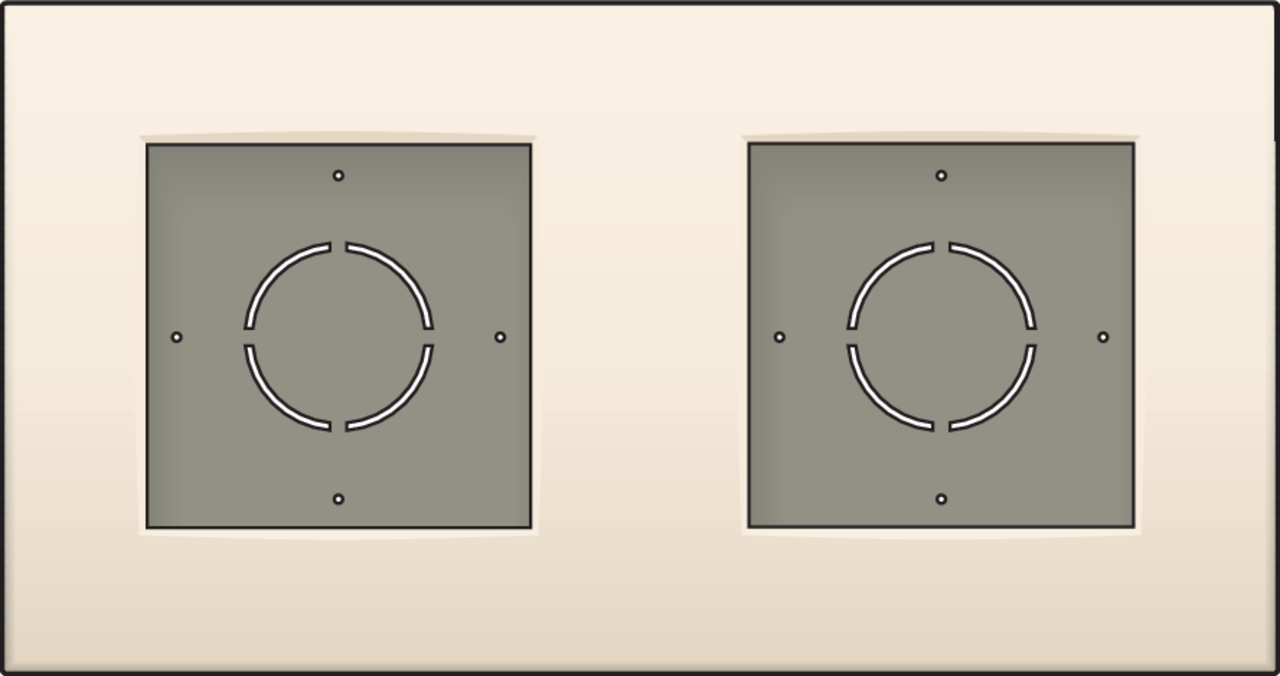 Niko 100-80200: Tweevoudige opbouwkit voor twee inbouwfuncties, cream - Image 2