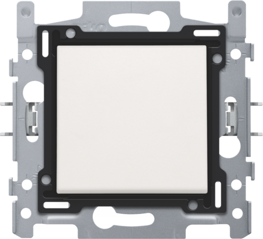 Tweepolige schakelaar, sokkel, insteekklemmen en afwerkingss
