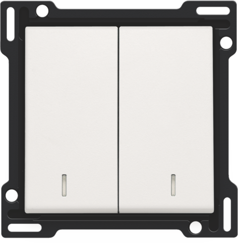 Afwerkingsset met dubbele lens voor serieschakelaar, wissels
