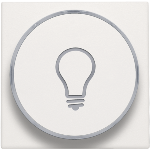 Afwerkingsset met doorschijnende ring met lampsymbool voor d