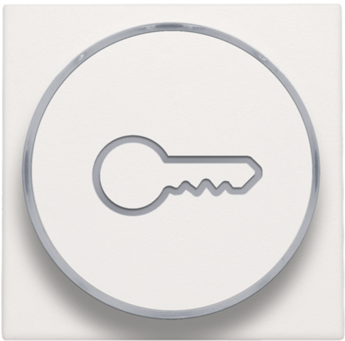 Afwerkingsset met doorschijnende ring met sleutelsymbool voo