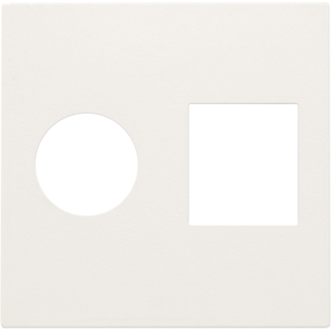 Afwerkingsset voor enkelvoudige coaxaansluiting en netwerkaa