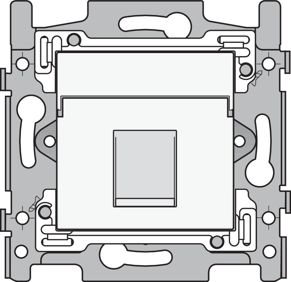 Niko 101-66255: 1 RJ45-aansluiting STP Cat. 5E, klaar voor PoE++, vlakke uitvoering, incl. sokkel 60 x 71 mm met schroefbevestiging en afwerkingsset, white - Image 2