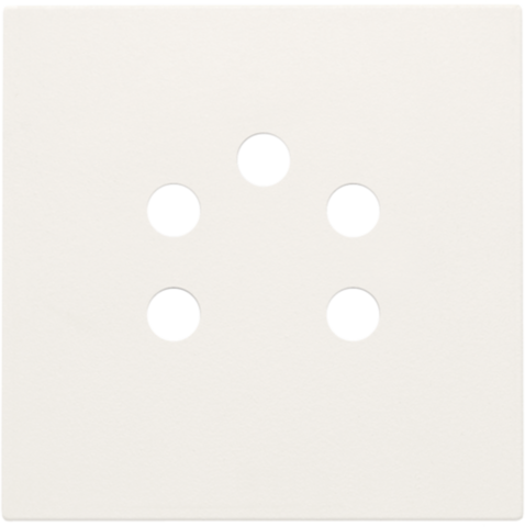 Afwerkingsset voor 5-polige telefooncontactdoos, white
