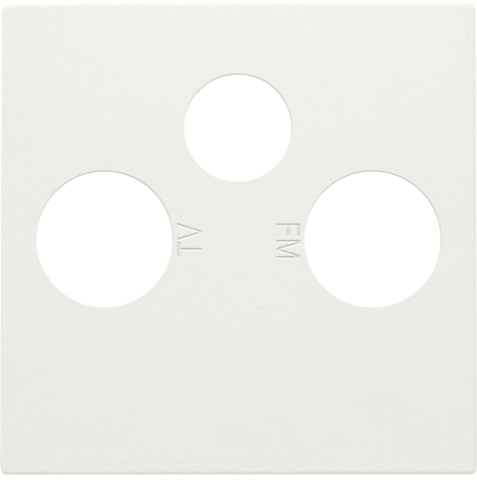 Afwerkingsset voor 2 enkelvoudige coaxaansluitingen voor tv