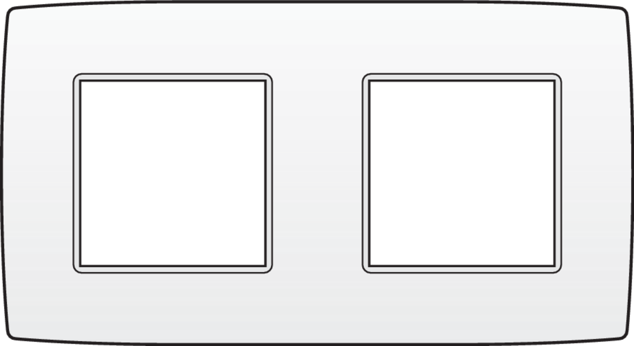 Niko 101-76800: Tweevoudige afdekplaat met 71 mm centerafstand, Niko Original white - Image 2