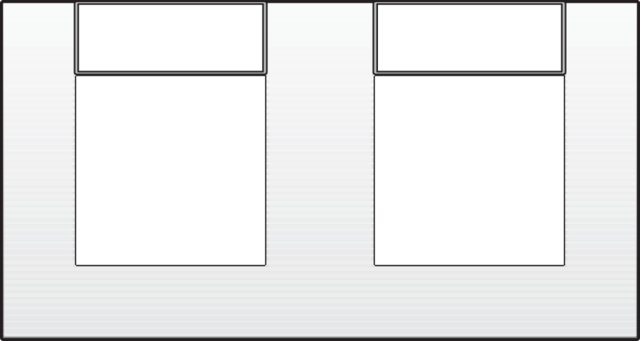 Tweevoudige afdekplaat met 71 mm centerafstand, voor gebruik