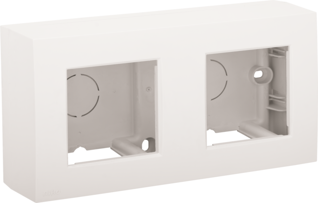 Niko 101-80200: Tweevoudige opbouwkit voor twee inbouwfuncties, white