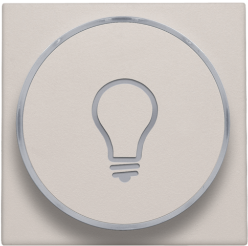 Afwerkingsset met doorschijnende ring met lampsymbool voor d