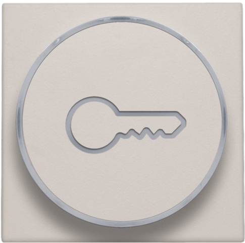 Afwerkingsset met doorschijnende ring met sleutelsymbool voo