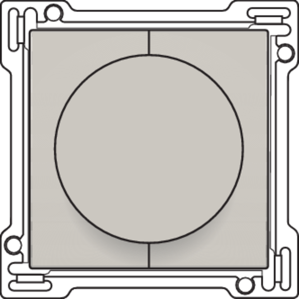 Niko 102-65936: Afwerkingsset 1-2-3 voor draaischakelaar voor motoren, light grey - Image 2