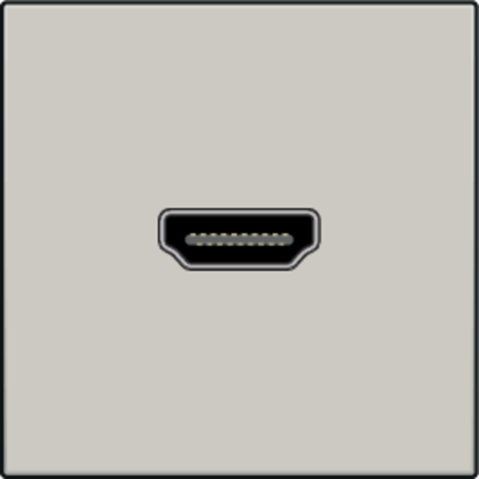 Niko 102-69417: Afwerkingsset met HDMI-naar-HDMI-aansluiting, light grey - Image 2