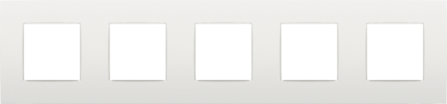 Vijfvoudige afdekplaat, 71 mm centerafstand, Niko Intense wh