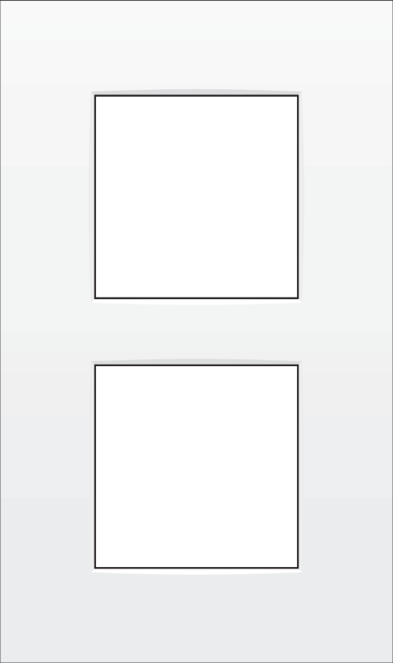 Niko 120-76200: Tweevoudige afdekplaat, 60 mm centerafstand, verticaal, Niko Intense white - Image 2