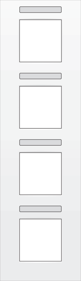 Niko 120-76401: Viervoudige afdekplaat, 71 mm centerafstand, met transparant tekstveld, Niko Intense white - Image 2