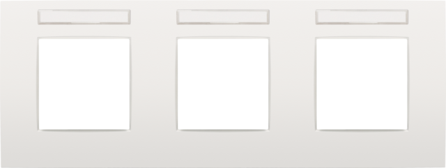 Drievoudige afdekplaat, 71 mm centerafstand, met transparant