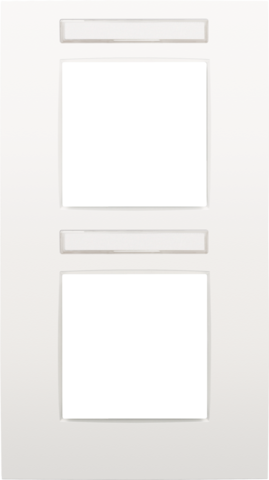 Tweevoudige afdekplaat met 71 mm centerafstand, met transpar